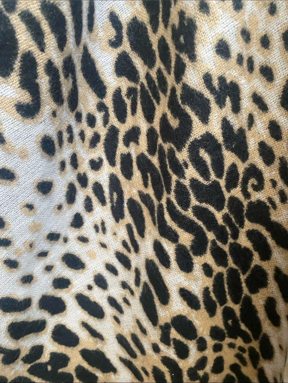 Leopard Print Throw/Wrap - Beige and Black Animal Print